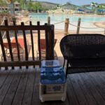 LounGenie unit enhancing guest experience at theme park cabana