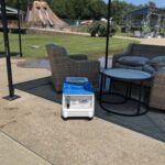 Smart cabana system by LounGenie at theme park venue