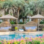 LounGenie smart unit with ordering and safe features in cabana