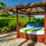 LounGenie amenity unit installed at resort pool cabana