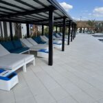 LounGenie unit with waterproof safe inside cabana