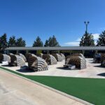 LounGenie smart amenity inside water park rental cabana