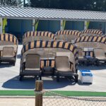 LounGenie ice bucket and waterproof safe inside cabana