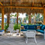 LounGenie smart cabana unit at resort pool venue