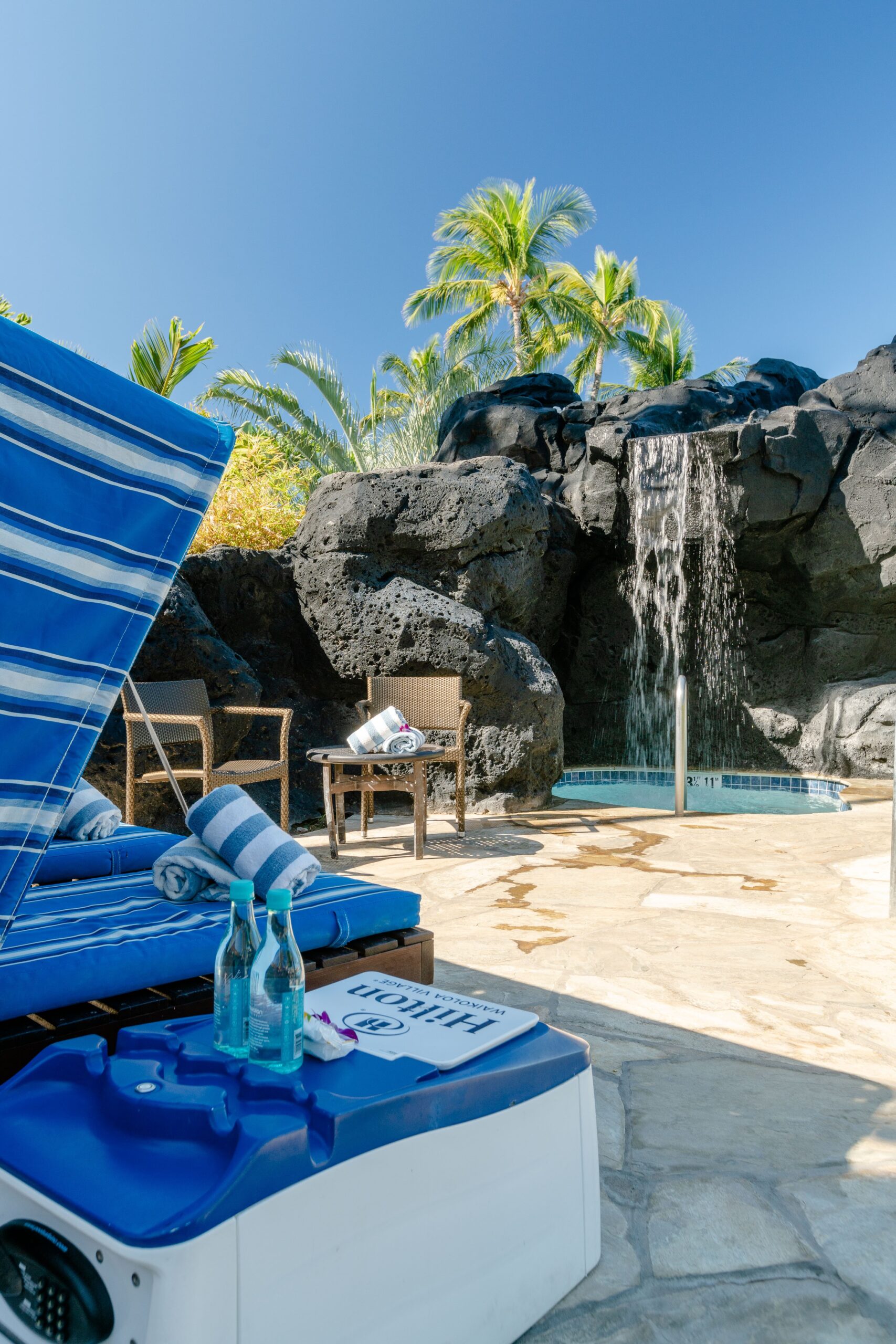 LounGenie unit installed in beachfront resort cabana