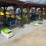 LounGenie unit enhancing water park cabana guest experience