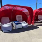 LounGenie installed inside water park cabana structure