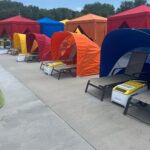 LounGenie in-cabana unit at water park poolside