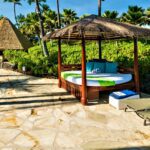 Pool cabana safe and charging station by LounGenie