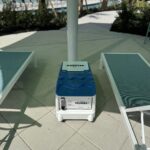 LounGenie smart unit inside resort pool cabana