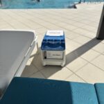 Cabana equipped with LounGenie smart amenity unit