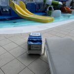 Luxury poolside setting with LounGenie smart cabana system