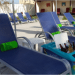 LounGenie smart unit installed at waterfront resort cabana