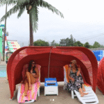 Smart poolside amenity unit by LounGenie at water park