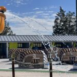 Upgraded water park poolside cabana with LounGenie system