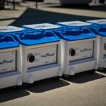 LounGenie unit inside shaded water park cabana