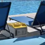 LounGenie system with waterproof keypad safe and solar charging