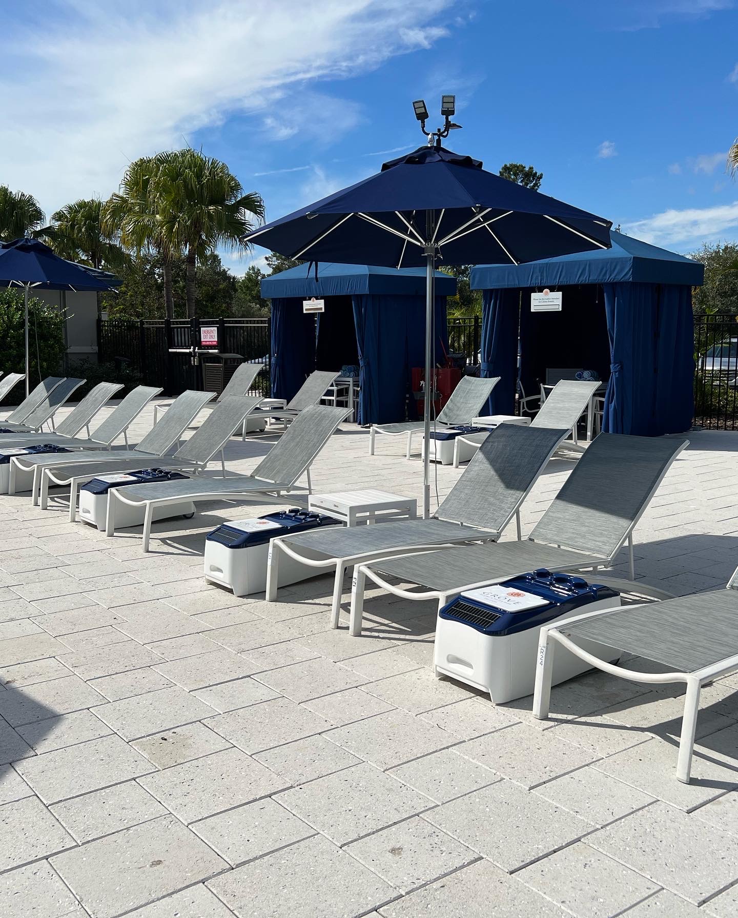 LounGenie smart cabana unit installed at The Grove Resort and Waterpark